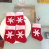 2PC Mini Christmas Stockings Xmas Party Table Knife Spoon Fork Bag Christmas Sock Decoration Tableware Bags Hanging Ornament