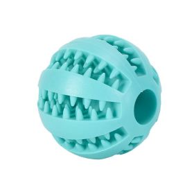 Dog Squeaky Ball Toy; Pet Chew Toy For Dog; Tooth Cleaning Ball Bite Resistant Pet Supplies (Color: Sky Blue)