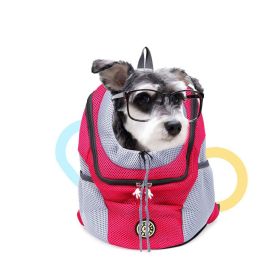 Pet Outing Backpack (Color: Rose Red)