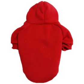 Pet Sweatshirt With Hoodie; Machine Washable Sweater For Dogs Puppies Sweater Clothes Apparel (Color: Red)