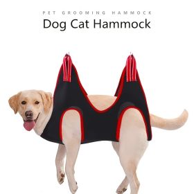 Pet Grooming Hammock For Dog & Cat; Cat Hammock Restraint Bag For Bathing Trimming Nail Clipping (Color: Red)