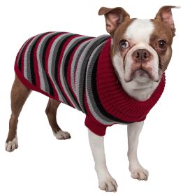 Polo-Casual Lounge Cable Knit Designer Turtle Neck Dog Sweater (size: large)