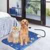 Pet Heating Pad Electric Dog Cat Heating Mat Waterproof Warming Blanket with Adjustable Temperature 0-12 Timer Digital Display Chewing-resistant