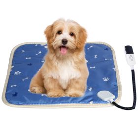 Pet Heating Pad Electric Dog Cat Heating Mat Waterproof Warming Blanket with 9 Heating Levels 4 Timer Setting Constan On Function Chewing-resistant (tYPE: 9 Heating Levels)