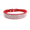 Dog Collar Crystal Glitter Rhinestone Pet Collars Zinc Alloy Buckle Collar For Small Medium Dogs Cats Chihuahua Pug Dog Collar