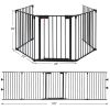 115 Inch Length 5 Panel Adjustable Wide Fireplace Fence