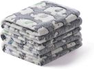 1 Pack 2 Blankets Super Soft Fluffy Premium Cute Elephant Pattern Pet Blanket Flannel Throw for Dog Puppy Cat