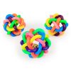 1pc Pet Chew Toys; Colorful Rubber Balls With Bell Bite Resistant Interactive Toy For Dogs & Cats